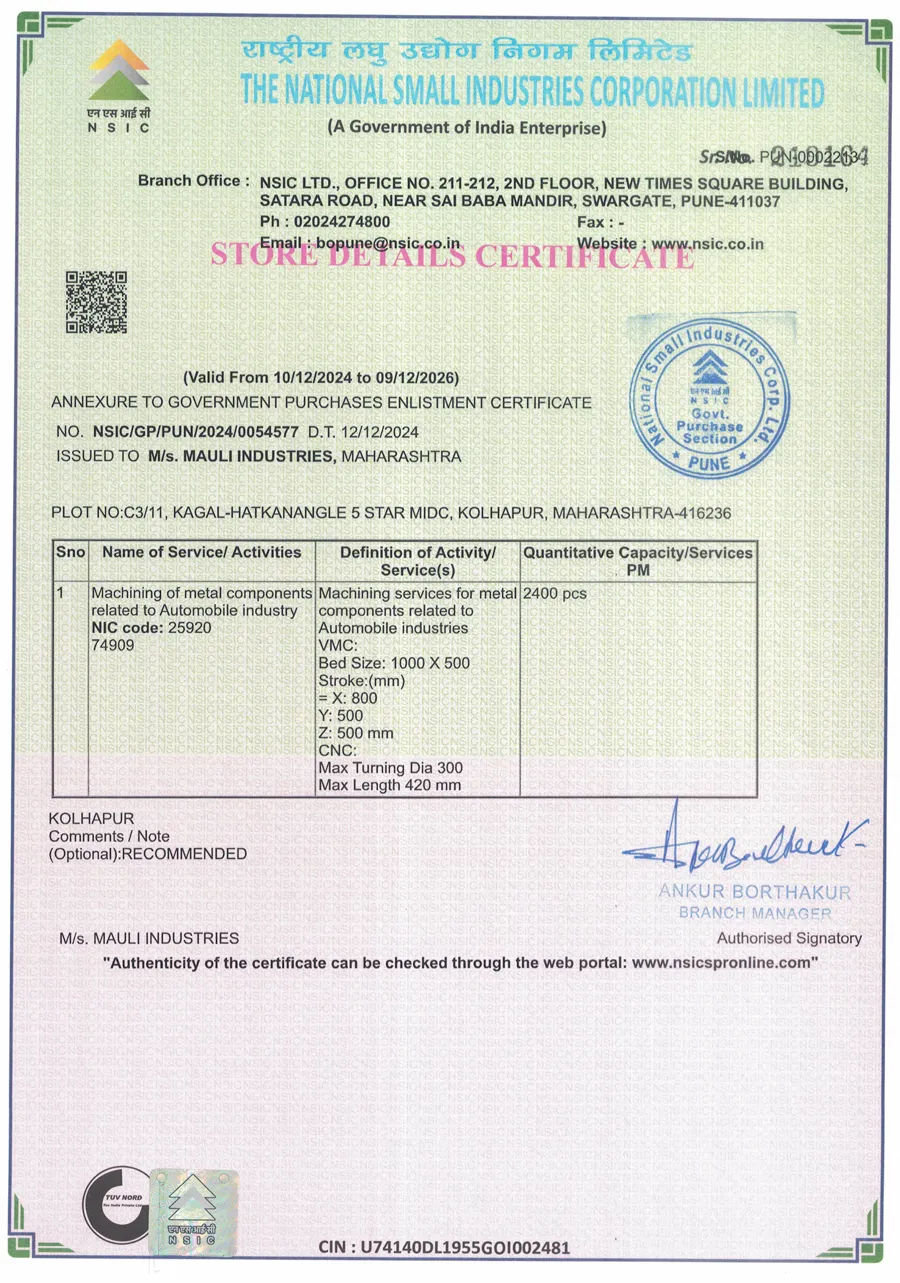 Certificates